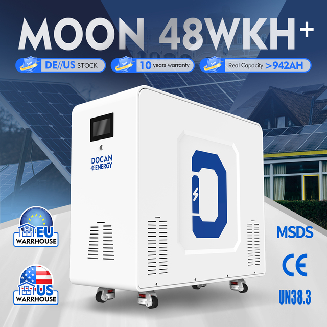 Customized 48kWh Battery Energy Storage System DOCAN 51.2V 942Ah 980Ah 50kw LiFePO4 Battery for Residential Solar ESS