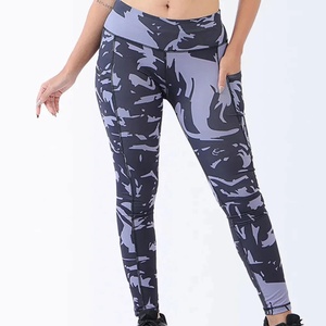 Collants de fitness imprimés Leggings Push up Leggings longs femmes pour l'été taille haute 100% coton taille élastique Yoga Leggings - Product Image 3