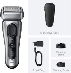 Afeitadora Eléctrica Braun Serie 8 para Hombre, Afeitadora en Seco y Húmedo con Cabezal de Precisión 4+1 y Recortador de Barba, Sensor de Barba SensoAdapt - Product Image 6