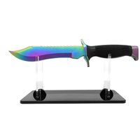 Support de couteau en perspex noir démontable en gros, support d'affichage en acrylique pour karambit de bureau