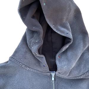 เสื้อฮู้ดดี้ปักลายแบบกำหนดเองสำหรับฤดูหนาว ผู้ผลิต OEM ผ้าฝ้ายฟลีซหนานุ่ม เป็นมิตรกับสิ่งแวดล้อม ระบายอากาศได้ดี ปักลายแบบเย็บติด สไตล์สตรีทแวร์ - Product Image 5