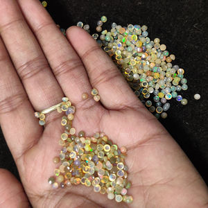 Haute qualité 70 Cts Lot de cabochon d'opale éthiopienne naturelle 3mm pierre précieuse de feu blanche pierres précieuses d'opale éthiopienne pierres véritables - Product Image 3