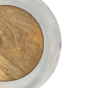 Assiette de présentation en bois naturel fabriquée à la main avec motif rond Artisanat intemporel pour les fêtes de mariage Exportée en Inde en vrac - Product Image 4