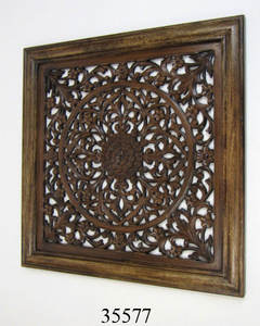 Carved <b>Wooden</b> Decorative Wall Panel - Product Image 4