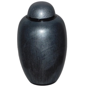 Urnes funéraires en laiton de haute qualité avec des fournitures funéraires en métal fini de couleur noire pour les cendres humaines - Product Image 4