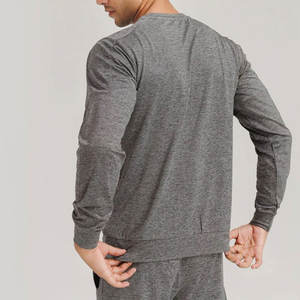 Alta calidad de los hombres de encargo del logotipo de cuello redondo sudadera conjunto de chándal al por mayor llano Jogging Jogger Chándales con Logo - Product Image 5