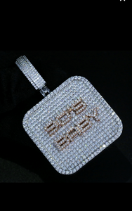 Colgante de Lujo Hip Hop con Moissanita, Cadena de Plata de Ley 925 Bañada en Oro Rosa con Diamantes, Joyería Elegante y Distintiva, Regalo para Hombre - Product Image 3