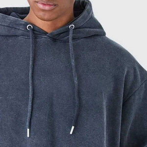 Venta al por mayor lavado con ácido precio barato hombres chándales Venta caliente de alta calidad pulóver con capucha y cintura elástica pantalones chándales hombres - Product Image 3