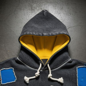 Fabricant en gros de sweat-shirts délavés de haute qualité, sweat-shirts brodés délavés à l'acide, sweat-shirts délavés d'hiver pour hommes - Product Image 3