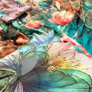 ผ้าส่าหรีอินเดียแบบหนา น้ำหนักเบา ดีไซน์เนอร์ออกแบบ พร้อมขอบผ้าฉลุลาย สำหรับผู้หญิง ผลิตในอินเดีย มีสินค้าในสต็อก - Product Image 4