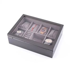 Joyero de madera sin terminar con cajones que bloquean el joyero de madera roja Bonito joyero de madera - Product Image 4