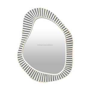 Cadre d'incrustation d'os de miroir mural en nacre décoratif de conception moderne de haute qualité pour la décoration murale multifonctionnelle - Product Image 4