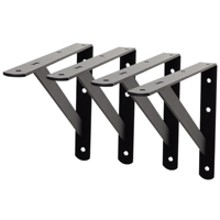 Supports d'étagère robustes, supports d'étagères métalliques, support d'étagère flottant à angle de 90 degrés avec vis-OEM Factory