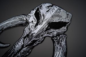 Patchs brodés thermocollants en forme de cœur de crâne de Mythosaure pour vestes, chemises, chapeaux et vêtements de moto - Taille et couleur personnalisées - Product Image 5