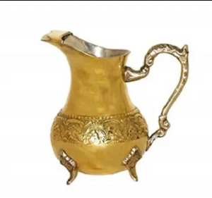 Carafe à eau en métal moderne de grand volume, polie et brillante, pichet décoratif pour le vin ou le jus, fabriqué sur mesure pour les fêtes - Product Image 5