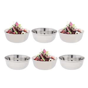 Juego de tazones de helado de acero inoxidable, tazón de sorbete de postre de pudín para bares caseros usados - Product Image 1