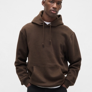 Sweat à capuche urbain pour homme, coupe moderne, pull en polaire épais, chaud, décontracté, streetwear, confort quotidien, haut - Product Image 1