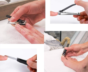 Anaif กรรไกรตัดเล็บเหล็กคาร์บอนขนาดเล็กพร้อมใบมีดโค้งกรรไกรตัดเล็บนิ้วและตะไบเล็บสีดำ - Product Image 2