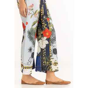 Pantalones Palazzo de Satén 100% Seda para Mujer, Pierna Ancha, Antiarrugas, Cintura Alta, Transpirables y Decorados con Estampado - Product Image 2