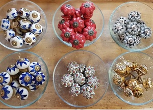 Tiradores y tiradores de cajón de armario de cocina de latón y cerámica de 30mm, cubierta de cristal de Metal, muebles de bajo precio para uso en armario - Product Image 2