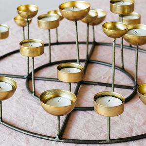 Customize Handmade Metal T <b>Light</b> Holder Decorative metal Candle Stand Wedding Decor Table Top Metal Candle Pillar T <b>Light</b> Holder - Product Image 3