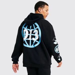 Sweat à capuche homme lourd de haute qualité avec fermeture éclair logo personnalisé hiver automne mode sweat - Product Image 1