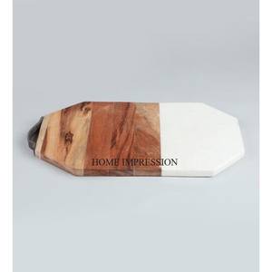 Suministro directo de fábrica Forma redonda Mármol de calidad superior y utensilios de cocina hechos de madera Bloques para cortar a precios competitivos - Product Image 5