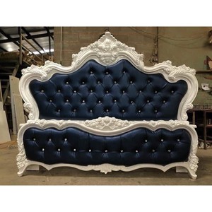 Lit en bois massif Style Royal, meuble de Style Antique, taille King - Product Image 5