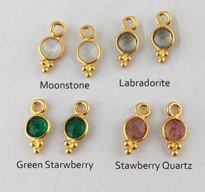 Colgante de Granate de 4mm con Bisel Elegante, Plata de Ley 925, Baño de Oro Vermeil y Rodio, Certificado por Terceros, Amuleto de Regalo para Ella - Product Image 4