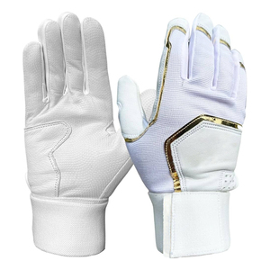 Latest Design Premium Quality Softball Batting <b>Gloves</b> Manufacturer Real Goatskin Leather Customized Logo Baseball Batting <b>Gloves</b> - Product Image 4