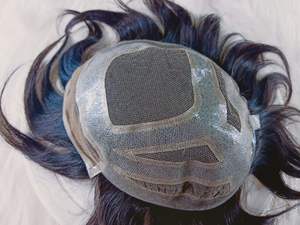 Peluca de Cabello Humano Remy Indio 100% para Hombre, Modelo MGM, Extensiones de Cabello, Base Mono PU 100% Anudada a Mano, Estilos de Ondas Profundas y Lisos - Product Image 6