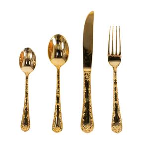 Ensemble de couverts en acier inoxydable personnalisable en gros avec finition plaquée, durable et écologique pour une utilisation à la maison ou lors de fêtes - Kraft World - Product Image 3