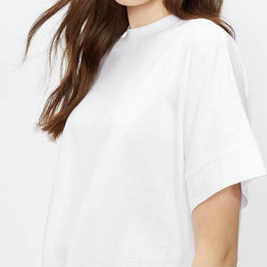 Top corto para mujer, camisetas de algodón liso en blanco para mujer, Camiseta corta para impresión personalizada, Camiseta corta de manga corta con cuello redondo, Camiseta corta - Product Image 4