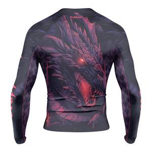 Rashguard ligero de manga larga para BJJ, de secado rápido, elástico, con logo personalizado, para entrenamiento de MMA y grappling. - Product Image 4