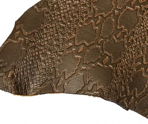 Piel de vaca auténtica de grano completo con estampado de Cobra de calidad superior para sofá, cinturones, bolsos, carteras, etc. - Product Image 3