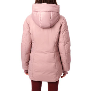 Nueva chaqueta acolchada de invierno a la moda para mujer con forro de lana de nailon y LICRA, capucha bordada, chaqueta hinchada transpirable para mujer - Product Image 5