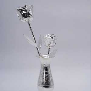 Fourniture en vrac de vase rose argenté en métal durable pour les fleuristes pour la fête des pères et les occasions d'Halloween - Product Image 1