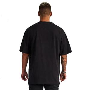 T-shirt en jersey pour homme, coupe ample et oversize, grammage lourd, teint en pièce, impression en relief, en coton respirant et à séchage rapide, grandes tailles - Product Image 3
