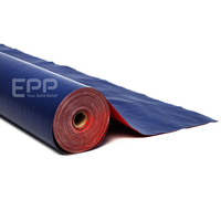 Promotion : Bâche en PP tissé résistante aux déchirures, 60gsm-250gsm, protection UV, colorée (blanc-bleu) – Fournisseur direct usine