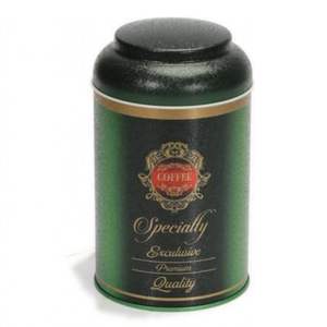 1.2L Specialty Green round Metal <b>Tin</b> Ø105 x 150 mm with Dome Lid for Coffee & <b>Tea</b> Accessories - Product Image 1