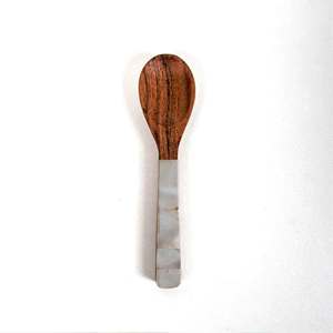 Cuchara de madera con incrustaciones de resina Espátulas de madera de neem Juego de 3 SERVIDOR DE ENSALADA DE MADERA JUEGO DE 2 HECHO A MANO ÚNICO KETCHENWAR - Product Image 2