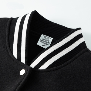 La mejor chaqueta universitaria corta de color personalizado para mujer, ropa informal de manga larga y longitud corta, piel de oveja saludable - Product Image 3