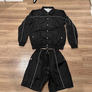 Conjunto Deportivo Personalizado de 2 Piezas para Hombre, Chaqueta Cortavientos de Poliéster Satinado Transpirable Talla Grande, Estilo Urbano de Verano - Product Image 3