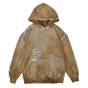 Sweat-shirt streetwear premium délavé à l'acide, fabricant OEM avec effet délavé vintage, coupe ample pour l'automne, pour personnalisation de marque - Product Image 1