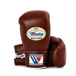 Authentique et flambant neuf Gants gagnants à lacets marron Gants de boxe professionnels avec logo personnalisé VI-BG-3258 - Product Image 6