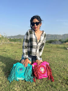 Nouveau Style occidental cheveux sur cacher fourrure daim cuir frange sac haute qualité Boho femmes fourrure cuir Unique moyen Concho frange sacs - Product Image 2