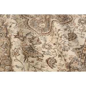 Turkish 5.9x8.4 ft Rug, Vintage Rug, <b>Brown</b> Southwestern <b>Wool</b> Rug - Product Image 5