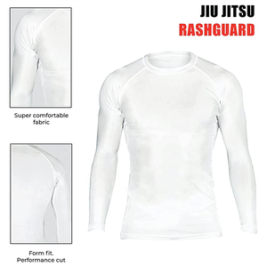 Chemises de Compression à manches longues pour hommes, protection contre les éruptions cutanées Bjj Rashguard MMA - Product Image 6