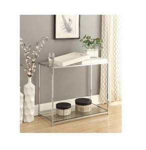 Exquisita mesa de consola de metal en estilo victoriano diseñada con detalles finos para mejorar la decoración de lujo en cualquier entorno - Product Image 6