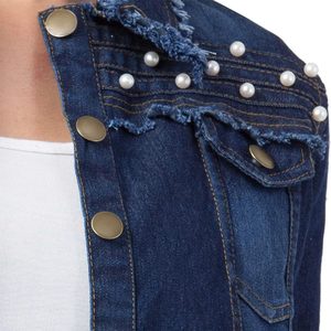 Best Selling Women's Denim Winter Jacket High Quality Fabric XL Size Long Length Factory Wholesale at <b>Cheap</b> Price - Product Image 2